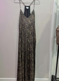 CHEETAH SILK MAXI DRESS SIZE L