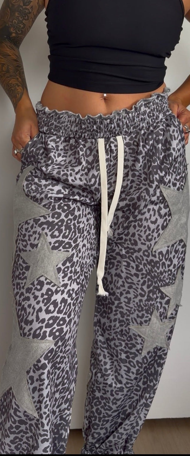 WILD SIDE LEAPARD STAR PANTS