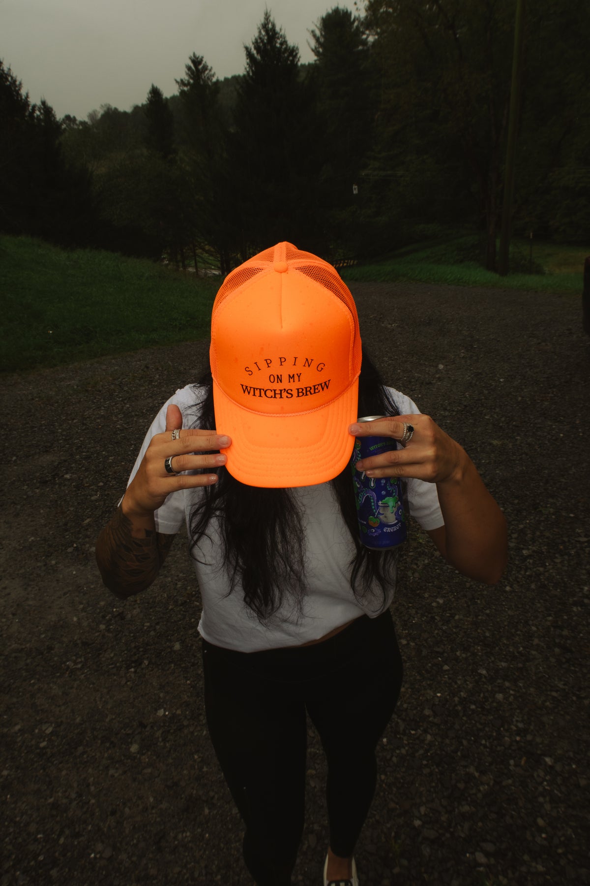 SIPPING ON MY WITCHS BREW TRUCKER HAT