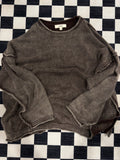 THE RAW EDGE SWEATER | DARK BROWN