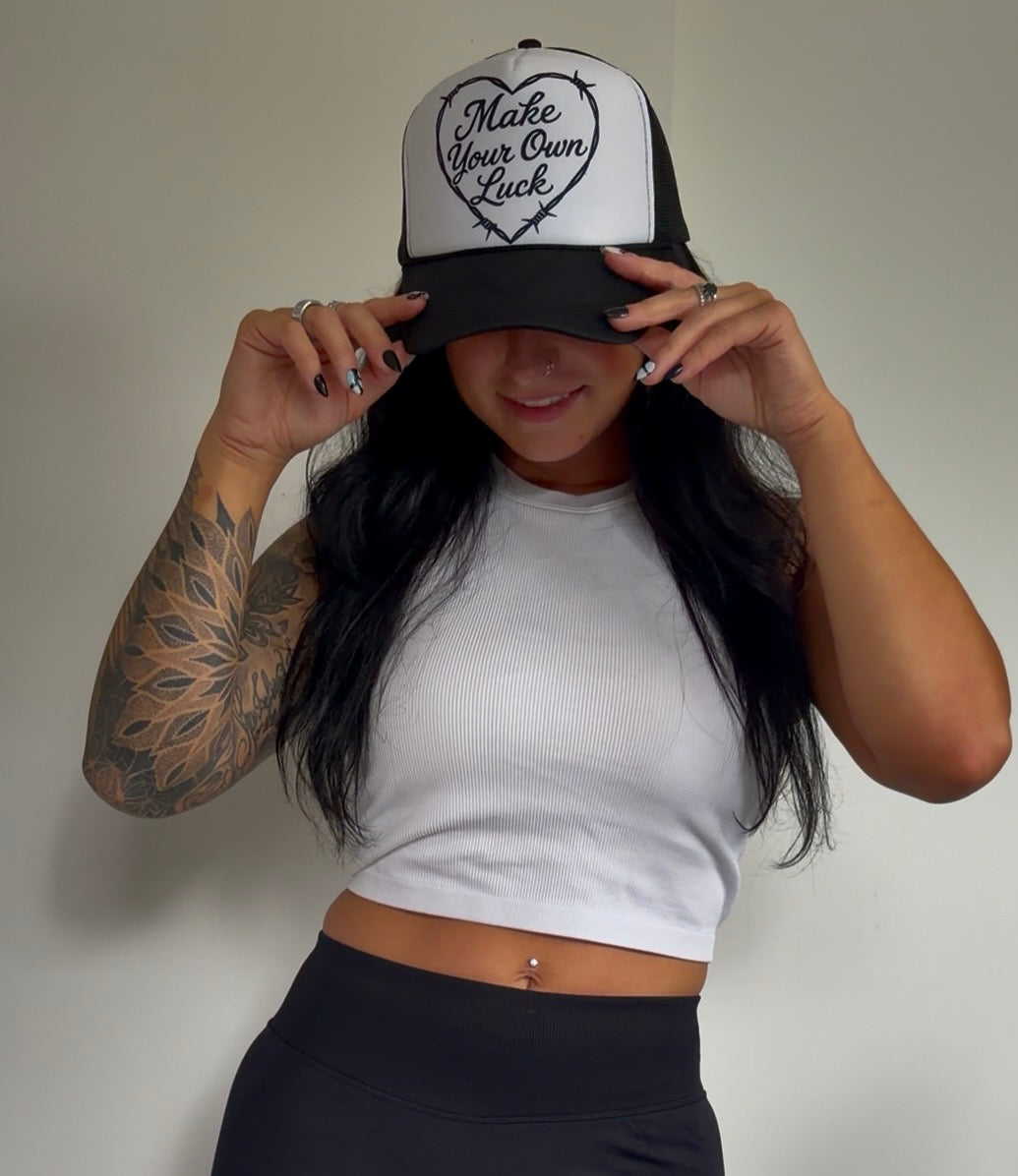 MAKE YOUR OWN LUCK Trucker Hat