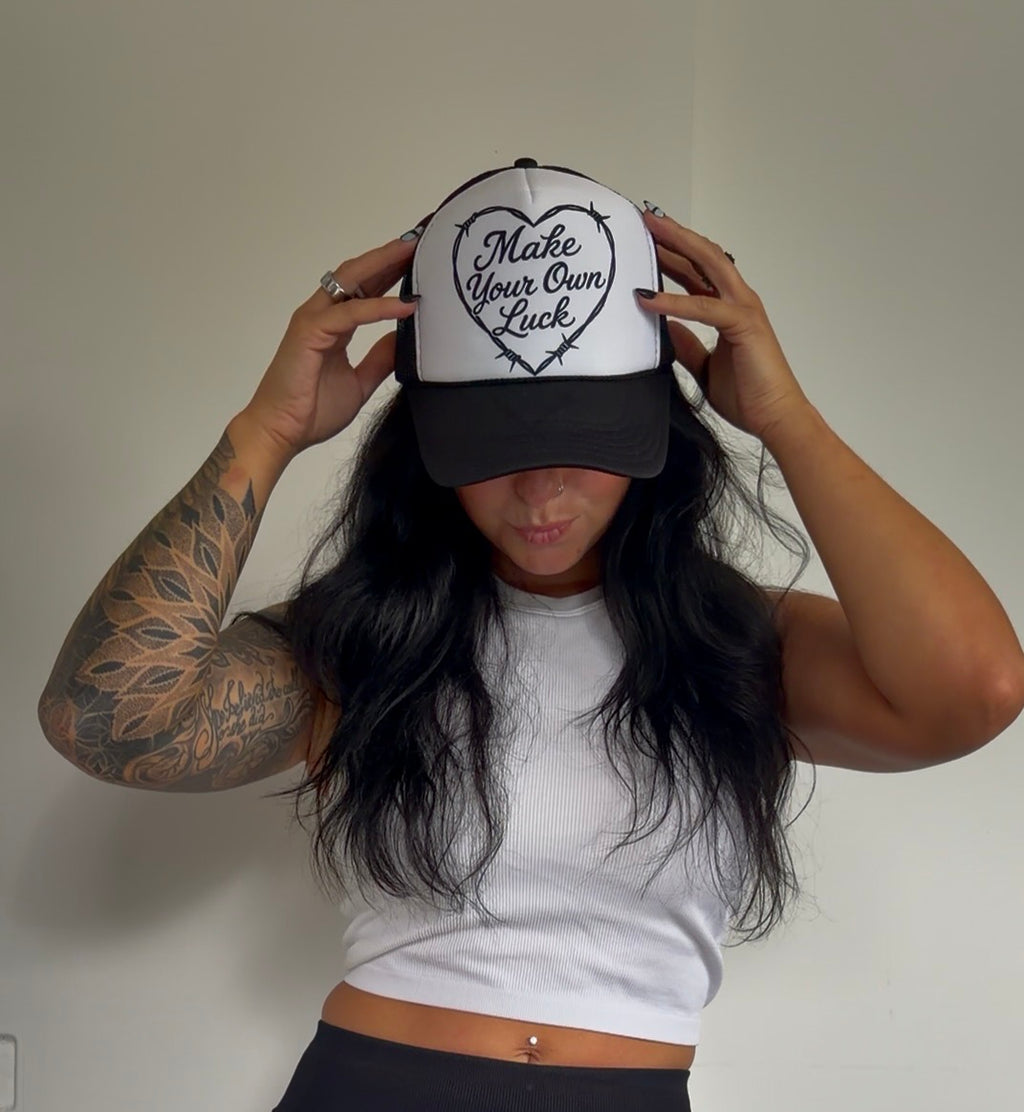 MAKE YOUR OWN LUCK Trucker Hat