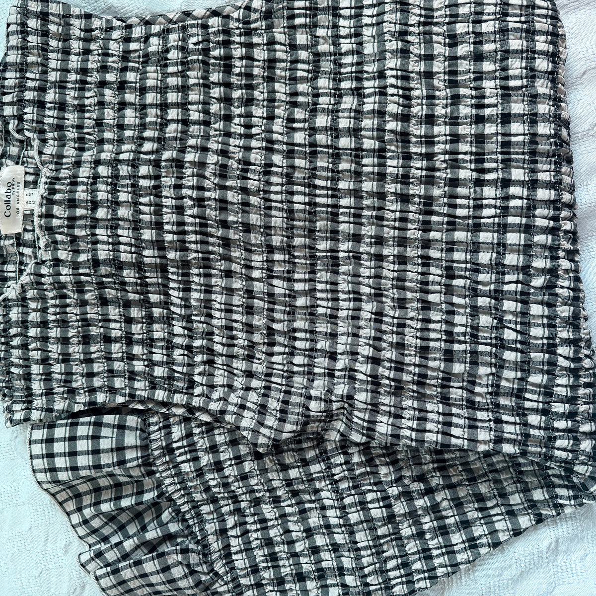 CRINKLE GINGHAM DRESS