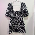 BLUE RAIN ZEBRA DRESS SIZE S